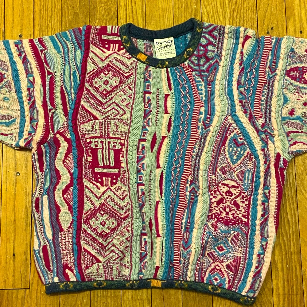 COOGI Classic CASHMERE Vintage Short Sleeve Sweater